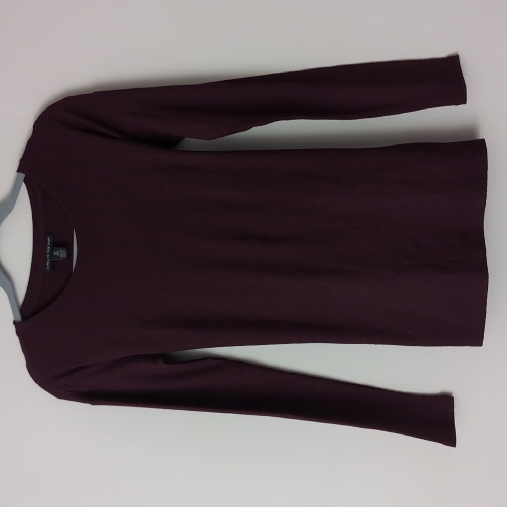 A Pea in the Pod Long Sleeve Maternity Top on Burgundy Size Xsmall